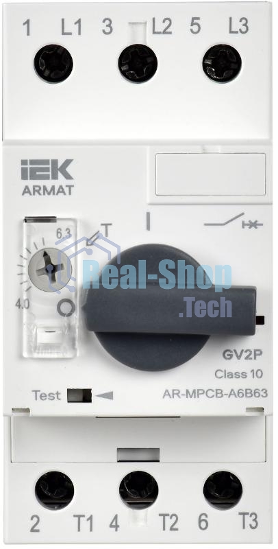 Автоматический выключатель защиты двигателя IEK A6 GV2P 4-6,3А ARMAT