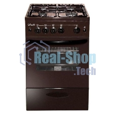 Плита газовая Лысьва ГП 400 МС -2у коричневый, конфорок 4 газовых, духовка 57 л, 50 см x 84 см x 60 см