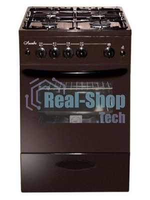 Плита газовая Лысьва ГП 400 МС -2у коричневый, конфорок 4 газовых, духовка 57 л, 50 см x 84 см x 60 см