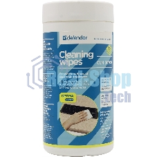 Чистящие салфетки Defender ECO для поверхностей офисной техники, (не применять для ЖК- экранов!)/туба/100 шт/Россия