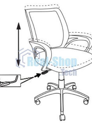 Кресло Бюрократ CH-W695NLT TW-04 TW-12 темно-серый, сетка/ткань, 120 кг, механизм качания