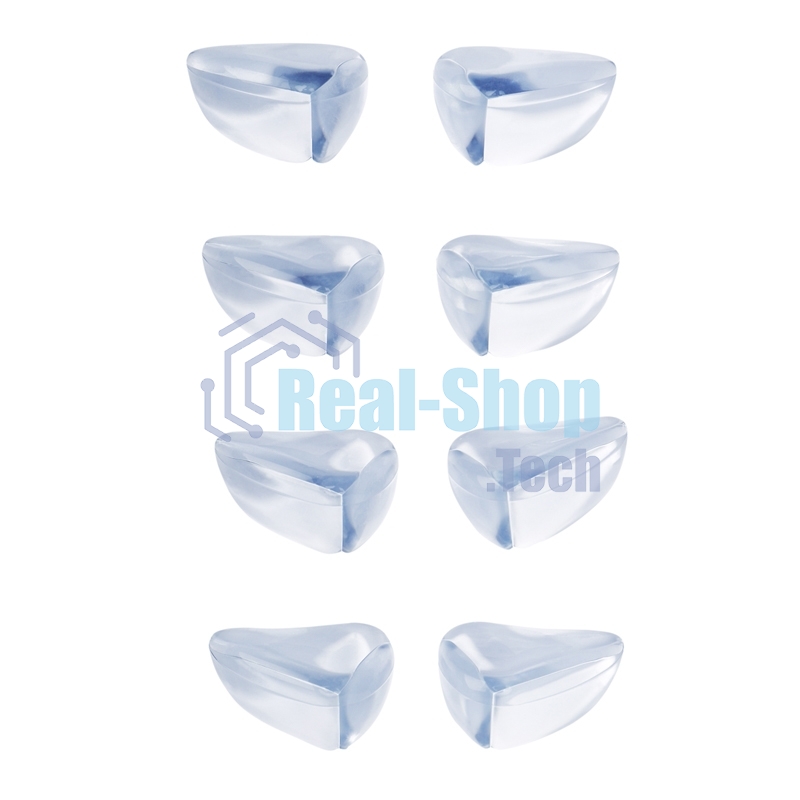 Прозрачные треугольные накладки-протекторы для мебели (3x2x1.5 см). 8 шт.