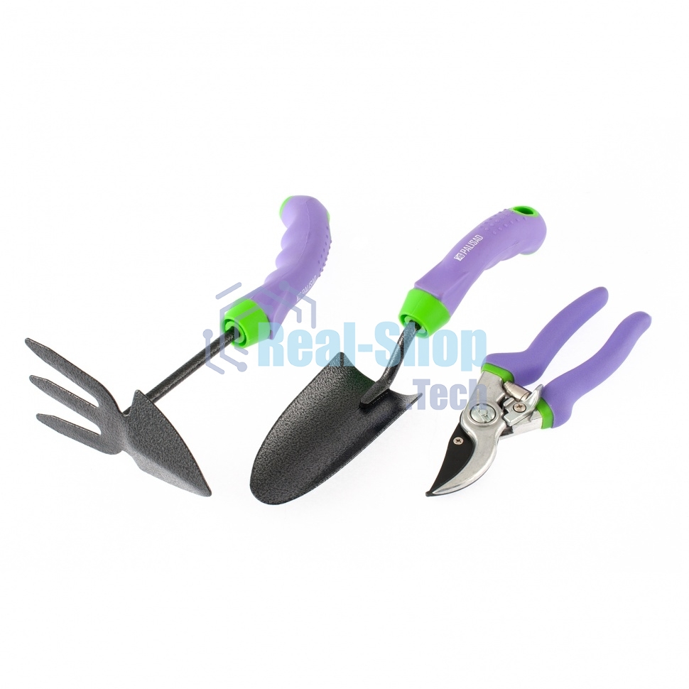 Набор садового инструмента, обрезиненные эргономичные рукоятки, 3 предмета, ERA Palisad