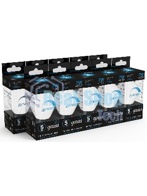 Лампа светодиодная Шар Gauss 7W 590lm 6500К E27 диммируемая LED