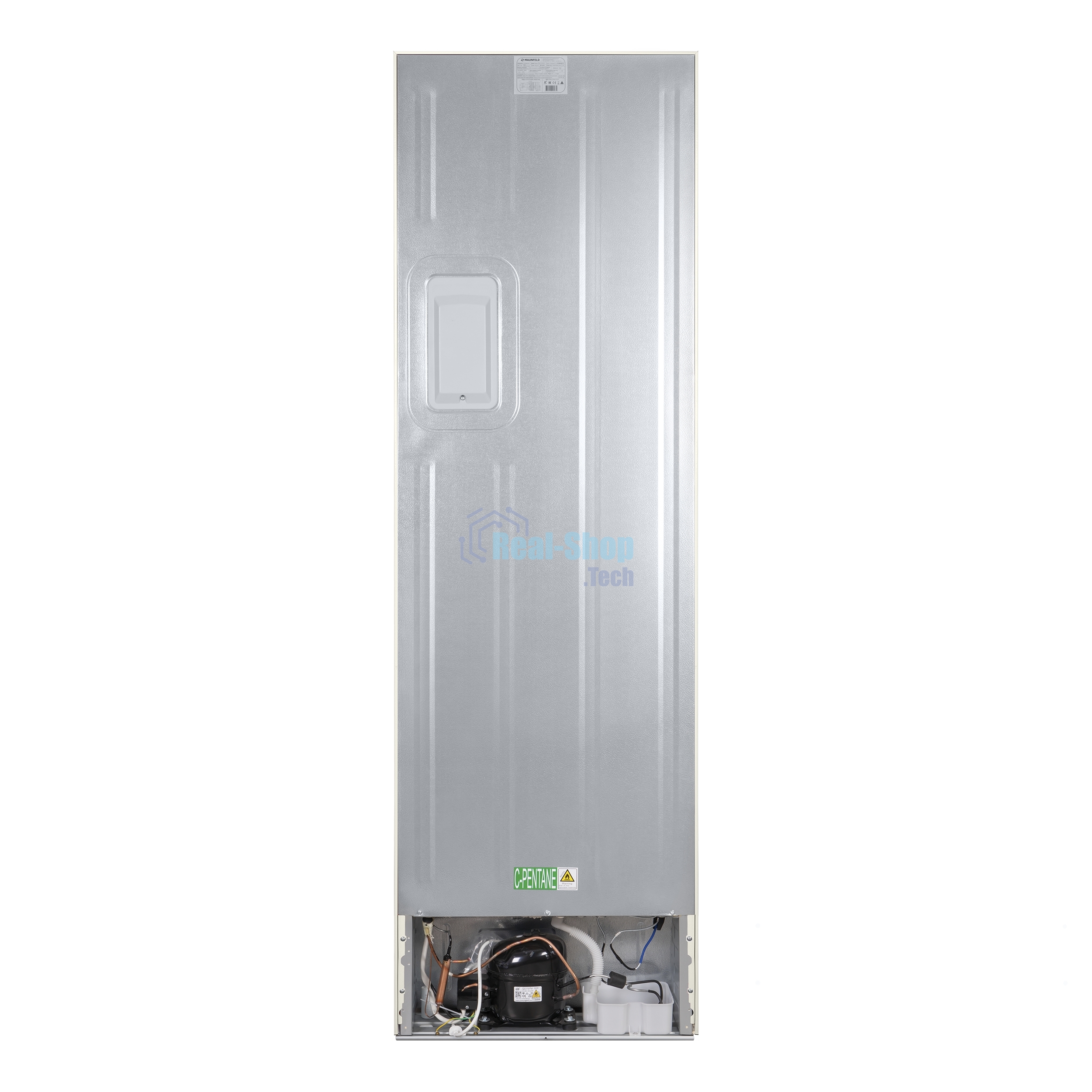 Холодильник Maunfeld MFF200NFBG бежевый двухкамерный 271/106л морозилка снизу, Total No Frost