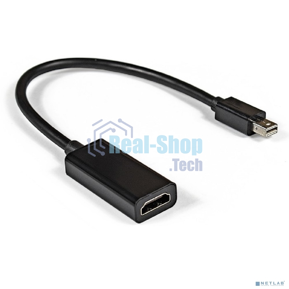 Кабель-переходник ExeGate EX284922RUS miniDisplayPort-HDMI ExeGate EX-mDPM-HDMIF-0.15 (mini20M/19F, 0,15м)