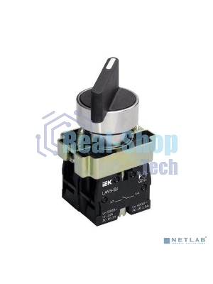 Переключатель LAY5-BJ25 на 2 полож. черный I-O дл. ручка IEK BSW70-BJ-2-K02