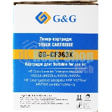 Картридж лазерный G&G GG-CF363X пурпурный (9500 стр.) для HP CLJ M553N/M553DN/M553X/M577C/M577Z/M577F/M577DN