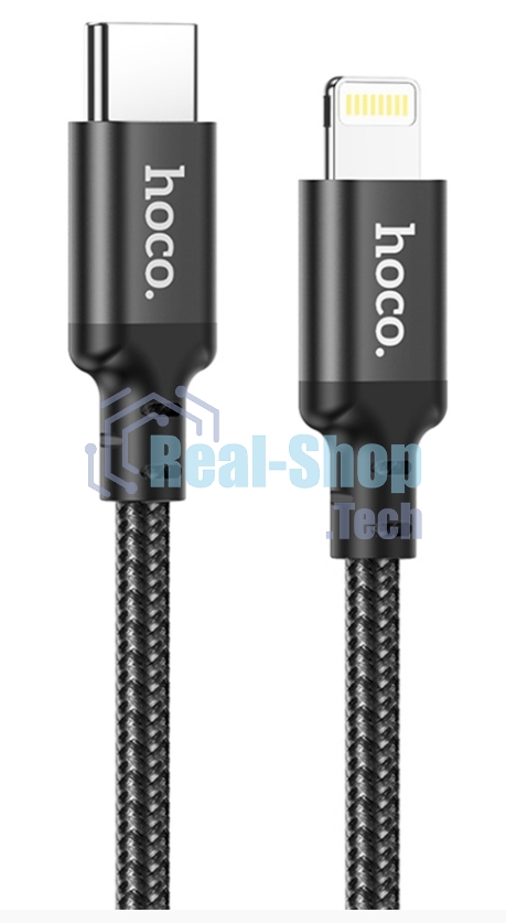 Кабель USB-C HOCO X14 Double speed Type-C - Lightning, 3A, 20W, 1 м, черный