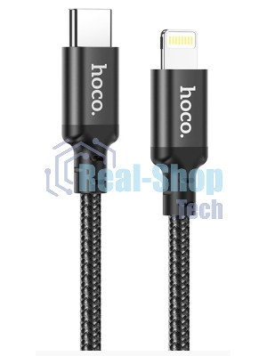 Кабель USB-C HOCO X14 Double speed Type-C - Lightning, 3A, 20W, 1 м, черный