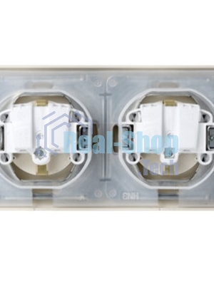 Розетка 2-ая с/з, со шторками, в сборе, IP44 GSL000247 Schneider Electric Glossa Бежевый