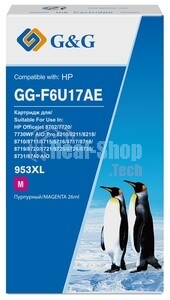 Картридж струйный G&G GG-F6U17AE (F6U17AE) пурпурный (26 мл) для HP OJ Pro 7740/8210/8218/8710/8715