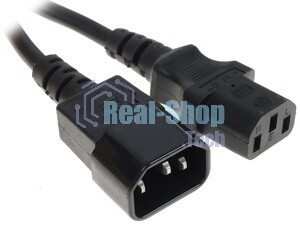Кабель питания Cablexpert PC-189-VDE-R-1.8M, C13-С14, 3x0.75мм2, 10A, с заземлением, медь, 1.8м, красный, пакет