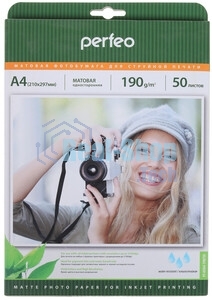 фотобумага Perfeo PF-MTA4-190/50 Бумага Perfeo матовая 50л, A4 190 г/м2 (M06)