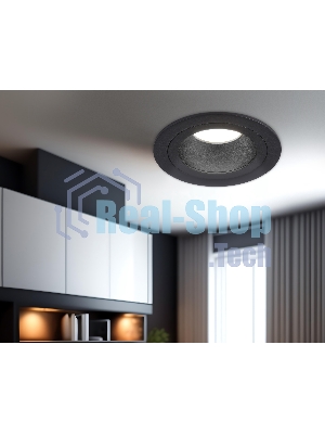 Встраиваемый точечный светильник Ambrella light TN102824 BK/BK черный/черный GU5.3 D92*50