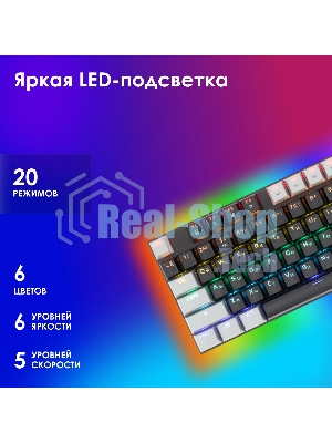 Клавиатура Oklick K600X проводная, USB Type-A, серый
