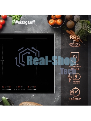 Индукционная варочная панель Weissgauff HI 642 Bfzg, независимая, черный