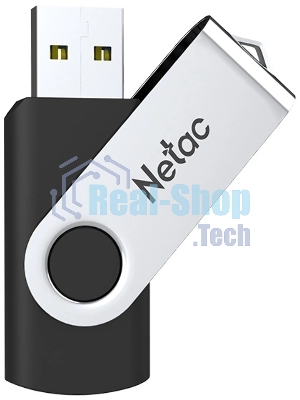 Флешка USB Netac U505 (NT03U505N-016G-32BK), 16Gb, USB3.0, R/W 110/45, черный/серебристый
