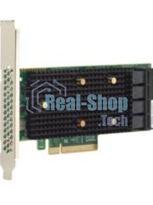 Адаптер HBA SAS 9400-16i SGL (05-50008-00), PCIe 3.1 x8 LP, Tri-Mode SAS/SATA/NVMe 12G HBA, 16port(2*int SFF8643), 3416 IOC