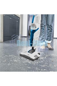 Пылесос вертикальный паровой Kitfort KT-556 белый, питание от сети, 1700 Вт, уборка сухая/паром, пылесборник 0.4 л