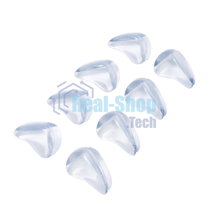 Прозрачные треугольные накладки-протекторы для мебели (3x2x1.5 см). 8 шт.