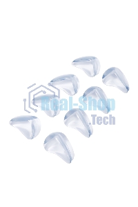 Прозрачные треугольные накладки-протекторы для мебели (3x2x1.5 см). 8 шт.