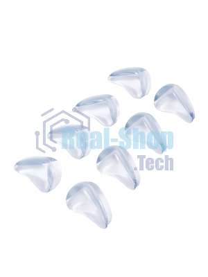 Прозрачные треугольные накладки-протекторы для мебели (3x2x1.5 см). 8 шт.