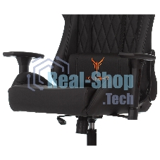 Кресло игровое Knight ARMOR черный, ромбик, эко.кожа, с подголовником, крестовина металл