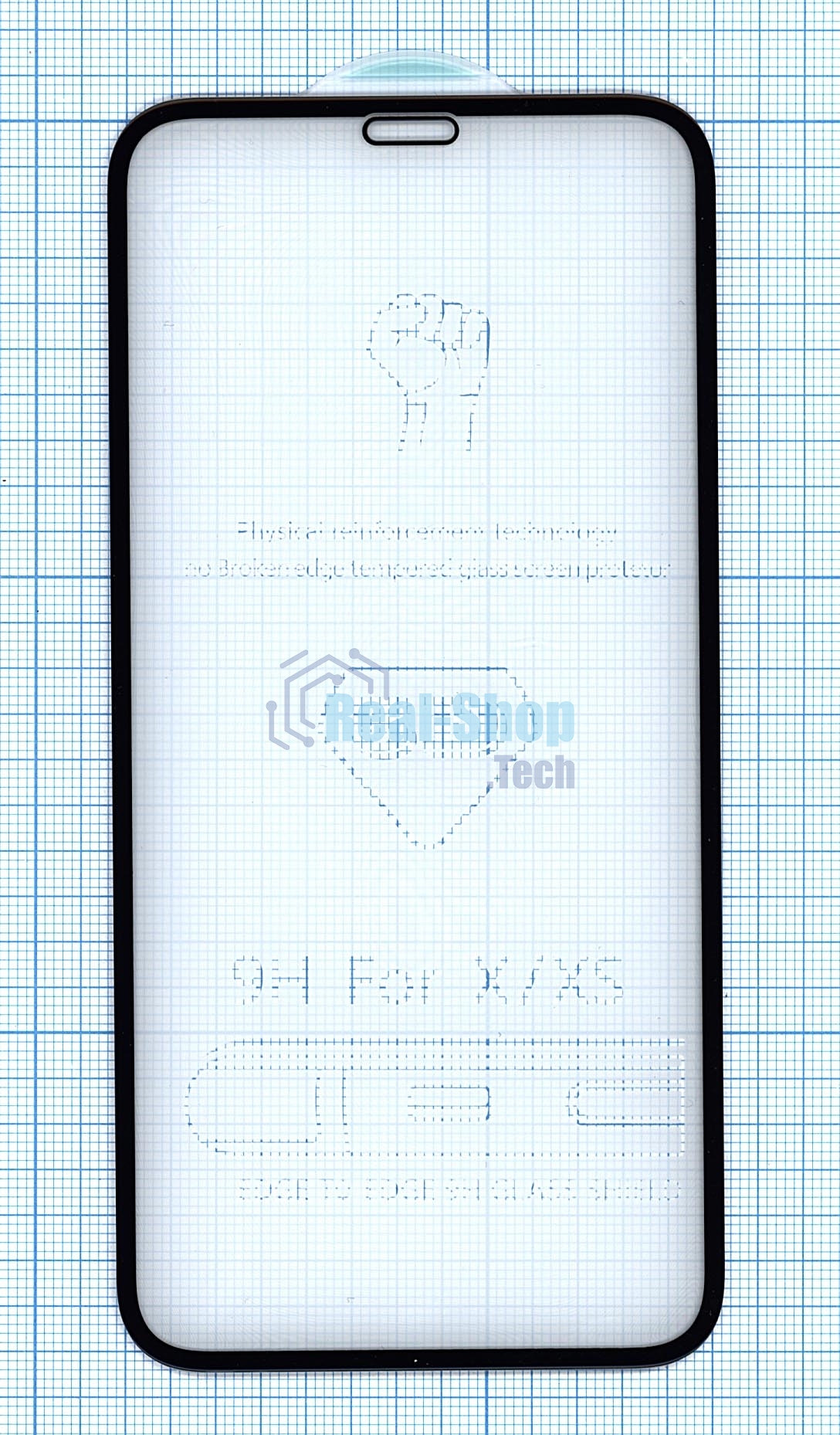 Защитное стекло 5D для Apple iPhone X черный