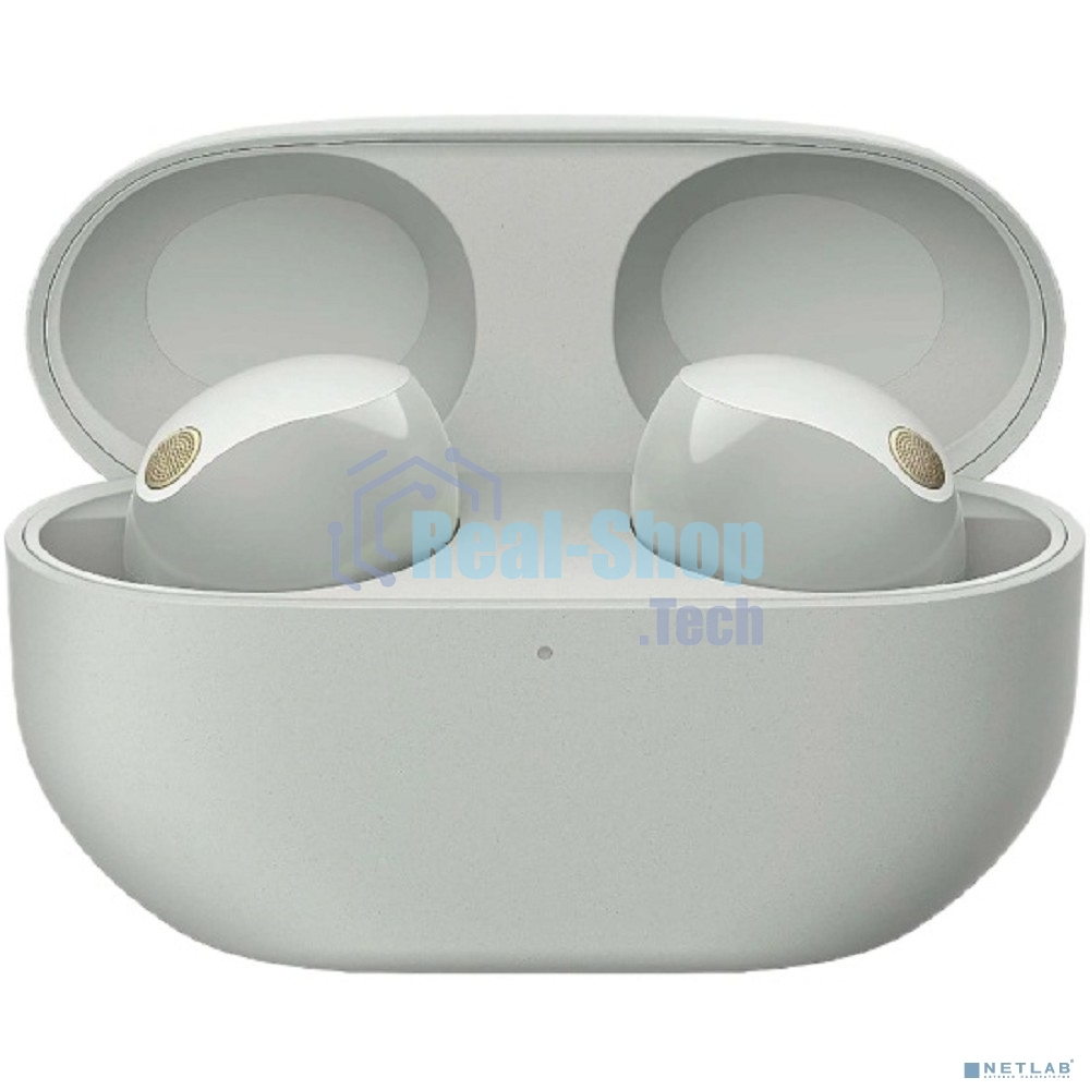 Наушники TWS Sony WF-1000XM5 серебристый, внутриканальные, Bluetooth, активное шумоподавление, беспроводная зарядка, до 8 ч