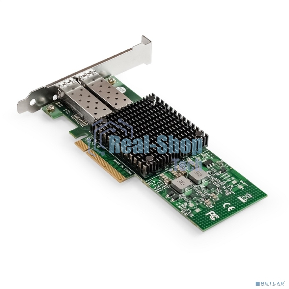 Сетевой адаптер ExeGate EXE-MCX3-2SFP+ (PCI-E x8 v.3, порты 2x SFP+, Dual 10Gb/s, Server NIC Chipset Mellanox ConnectX-3)