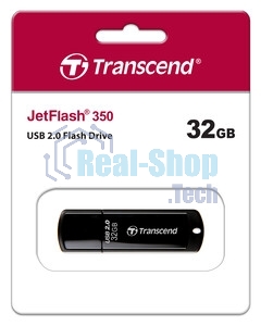 Флешка USB Transcend JetFlash 350 (TS32GJF350), 32Gb, USB 2.0, R/W 15/7, черный
