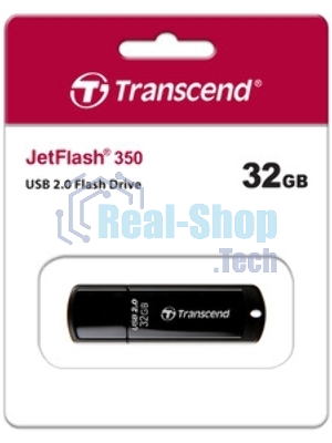 Флешка USB Transcend JetFlash 350 (TS32GJF350), 32Gb, USB 2.0, R/W 15/7, черный