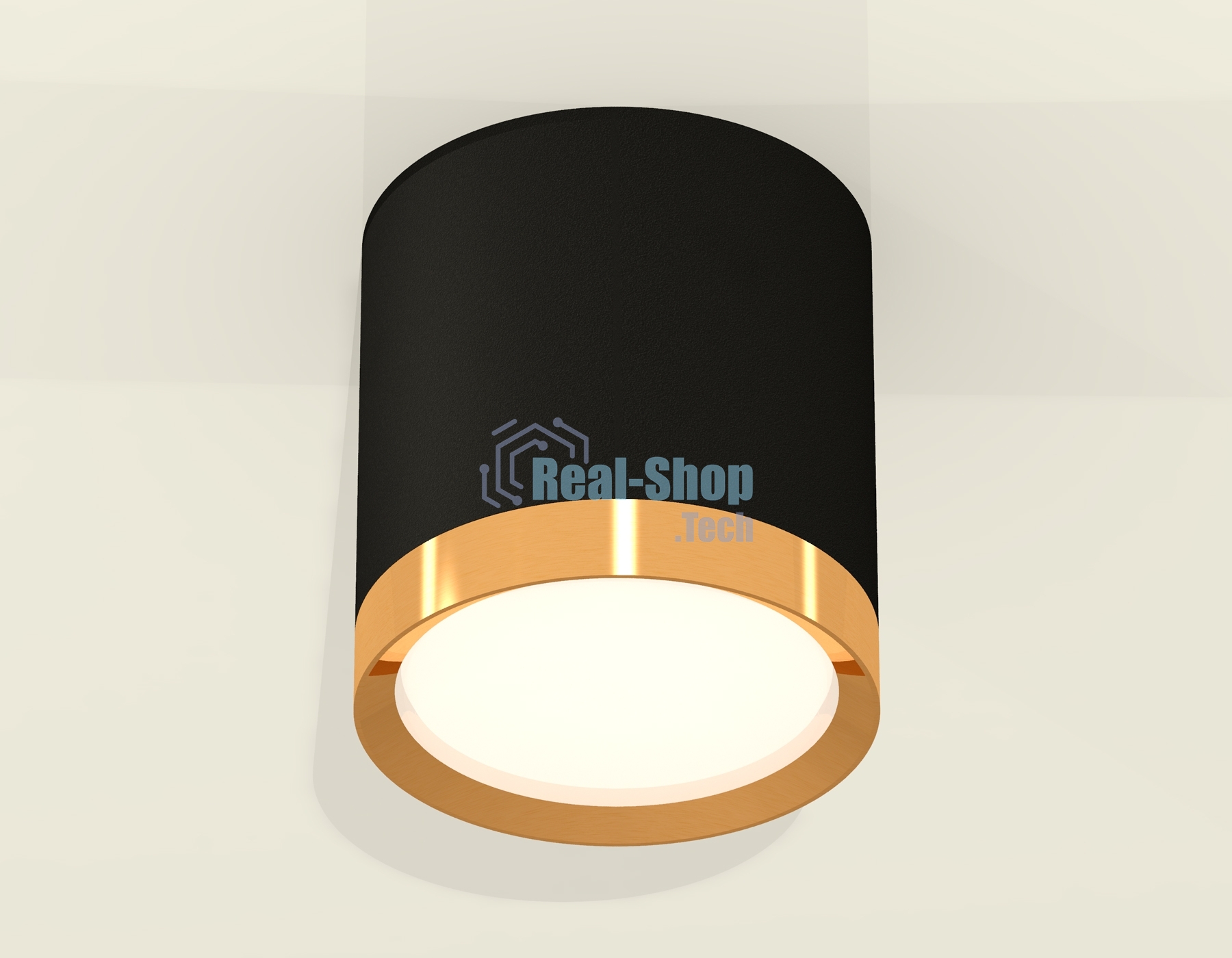 Светильник Ambrella Light XS8142004 SBK/PYG черный песок/золото желтое полированное GX53 (C8142, N8124)