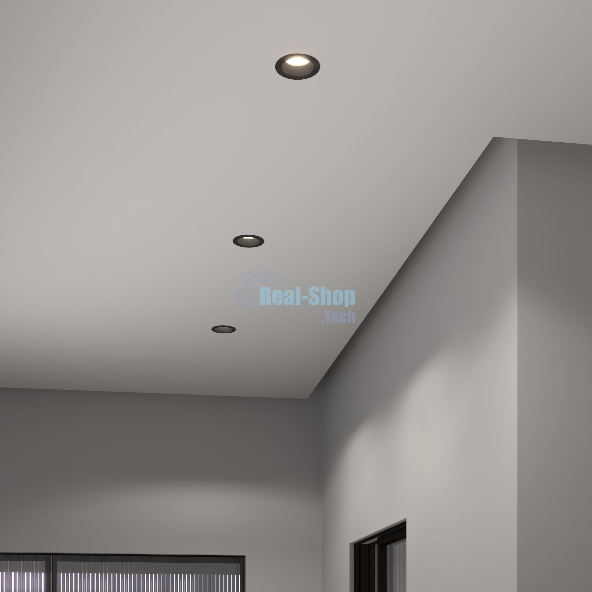 Встраиваемый светодиодный светильник 25082/LED 7W 4200K чёрный