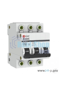 Выключатель автоматический EKF mcb4729-3-32C 3P 32А (C) 4,5кА ВА 47-29 Basic