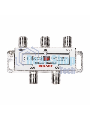 Делитель ТВ Rexant х 4 + 5 шт. F 