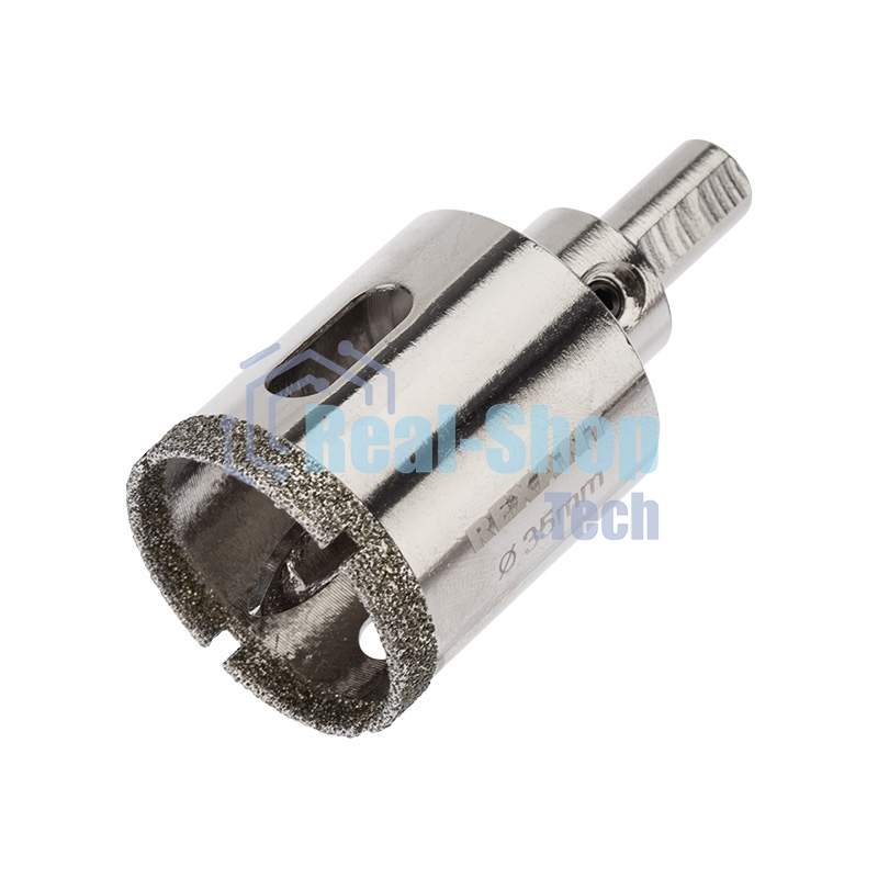 Коронка алмазная Rexant 35 мм с центровочным сверлом