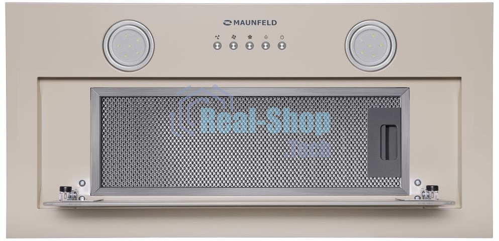 Вытяжка встраиваемая Maunfeld TRAPEZE 602IG бежевый, 60 см, 1150 куб. м/ч, 54 дБ
