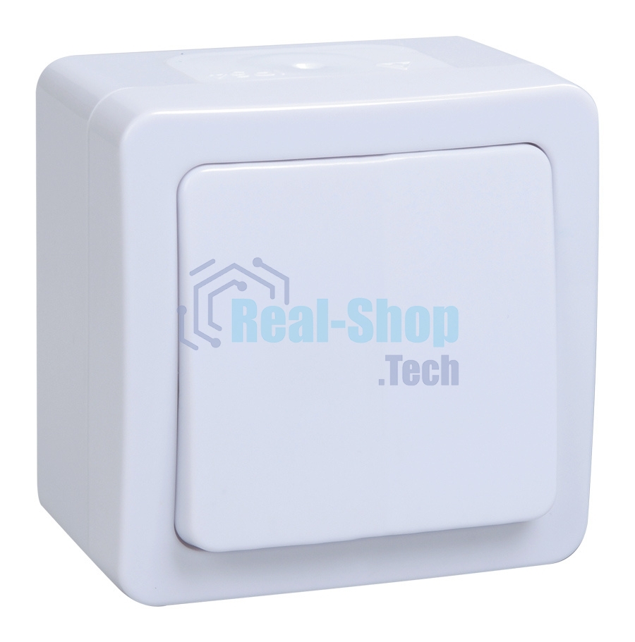 Выключатель Iek EVMP10-K01-10-54-EC ВС20-1-0-ГПБ выкл 1кл о/у IP54 (цвет клавиш: белый) ГЕРМЕС PLUS