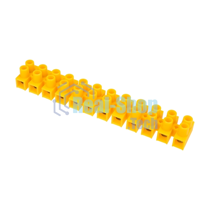 Клеммная винтовая колодка Rexant KВ-14 6-14, ток 20 A, полиэтилен желтый (10 шт./уп.)