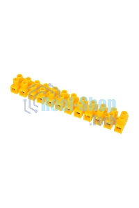 Клеммная винтовая колодка Rexant KВ-14 6-14, ток 20 A, полиэтилен желтый (10 шт./уп.)