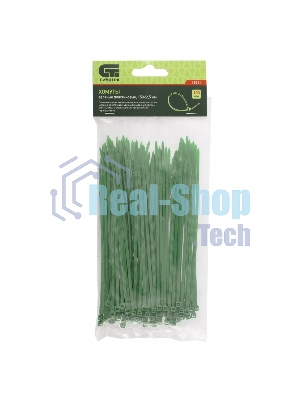 Хомуты Сибртех, 150 х 2,5 мм, пластиковые, зеленые, 100 шт. 45511