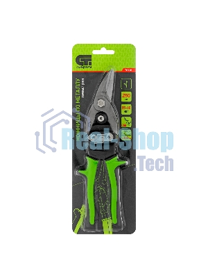 Ножницы по металлу Сибртех, 250 мм, левый рез, сталь С55,двухкомпонентные рукоятки