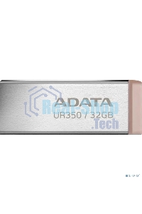 Флешка USB ADATA UR350 (UR350-32G-RSR/BG), 32G, USB 3.2, R/W 100/15, серебристый/коричневый