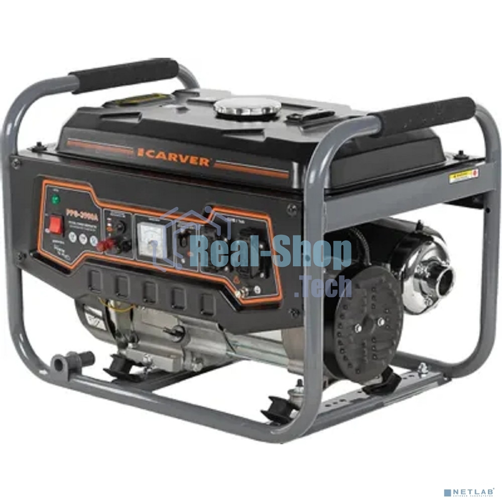 Электрогенератор бензиновый Carver PPG-3900A, 3.2 кВт, 67 дБ, 42 кг