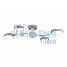 Светильник Ambrella light FL4859/4 GR/WD серый/дерево 60W 3000-6000K 700*400*120 (без ПДУ)