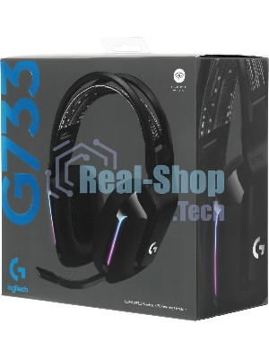 Гарнитура проводная с микрофоном Logitech G733 Lightspeed черный мониторные Radio оголовье (981-000867)