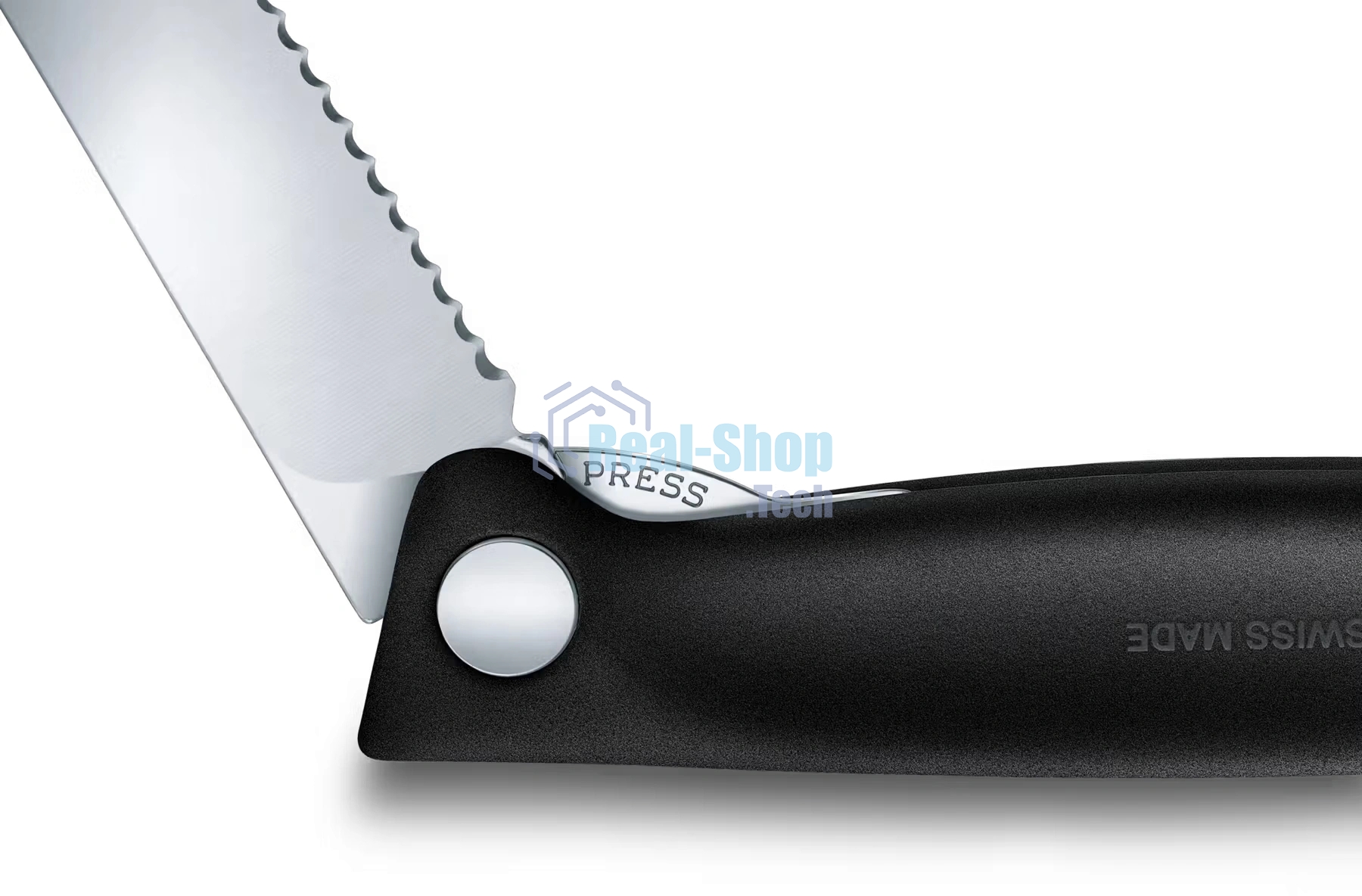 Нож кухонный Victorinox Swiss Classic (6.7833.F) стальной столовый лезв.110 мм серрейт. заточка черный карт. коробка