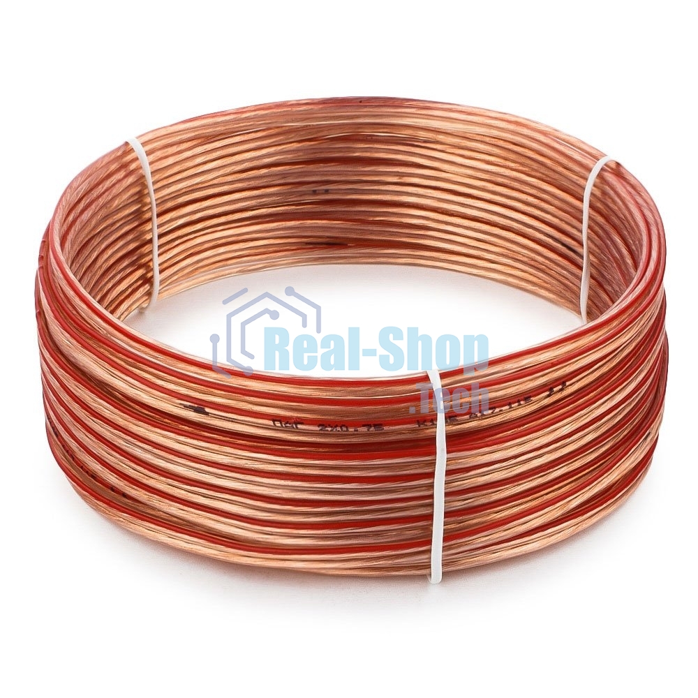 Акустический кабель Cablexpert CC-TC2x0,75-10M, прозрачный, 10 м, бухта